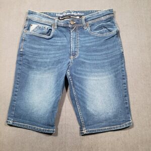 Buffalo Jeans Denim Shorts Mens 34 Blue Spencer-X Medium Wash Stretch